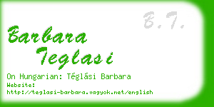 barbara teglasi business card